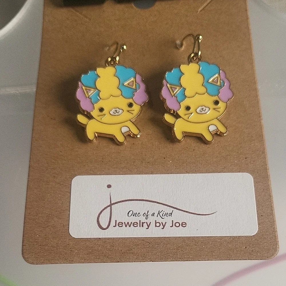 Jewelry by Joe Colorful Cat Earrings